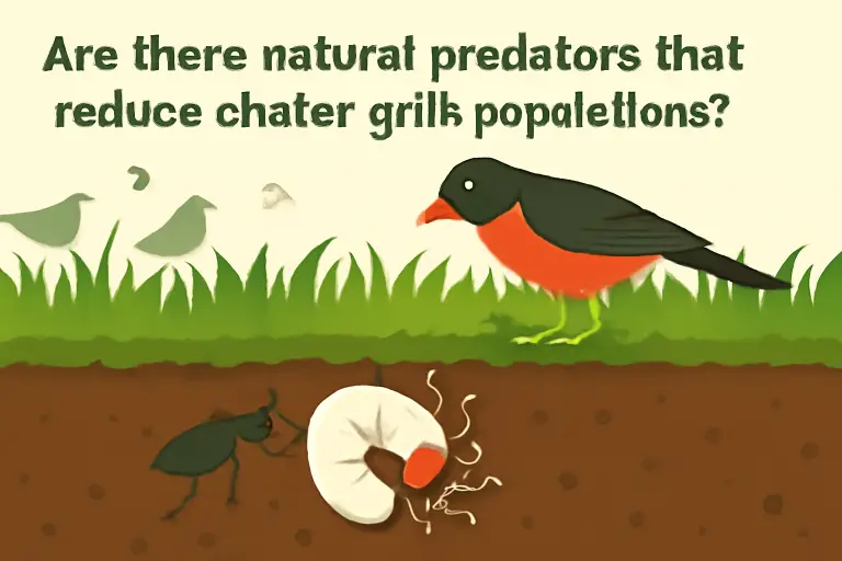 Are there natural predators that reduce chafer grubs populations?