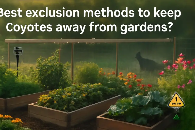 Best exclusion methods to keep coyotes away from gardens?