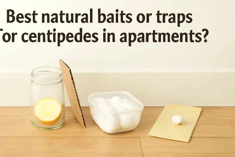 Best natural baits or traps for centipedes in apartments?