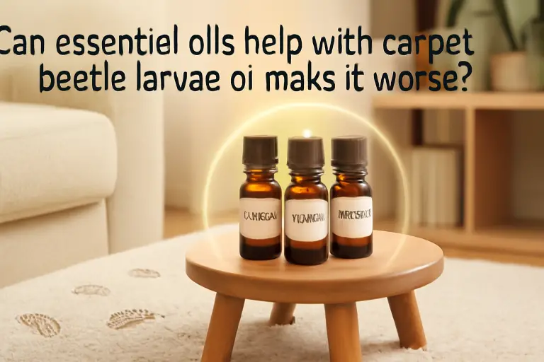 Can essential oils help with carpet beetle larvae or make it worse?