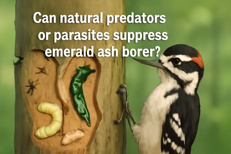 Can natural predators or parasites suppress emerald ash borer?