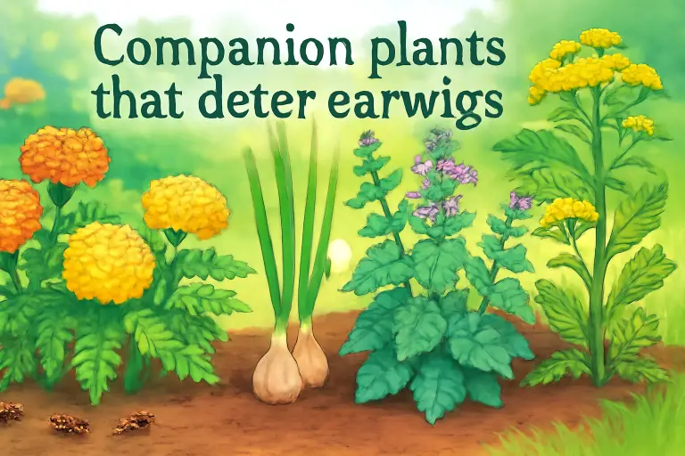 Companion plants that deter earwigs (garden)?