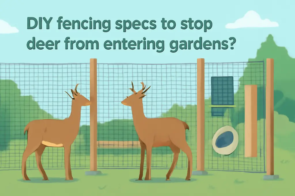 DIY fencing specs to stop deer from entering gardens?