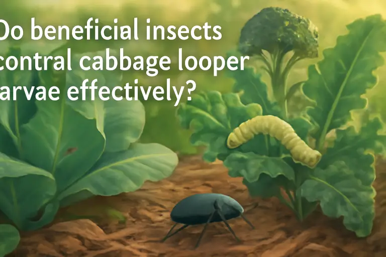 Do beneficial insects control cabbage loopers larvae effectively?