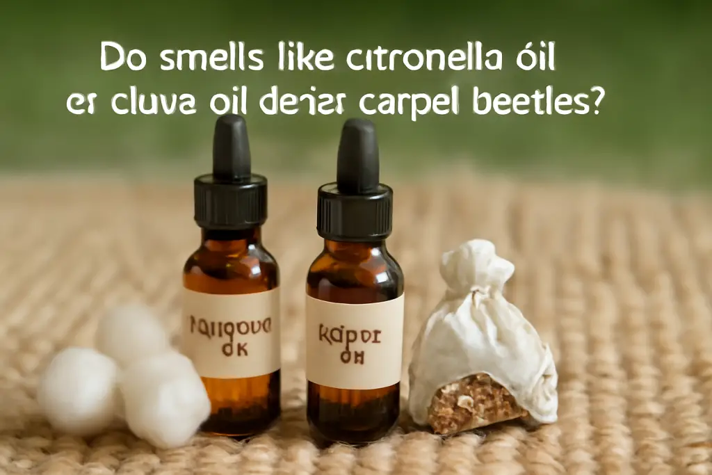Do smells like citronella oil or clove oil deter carpet beetles?