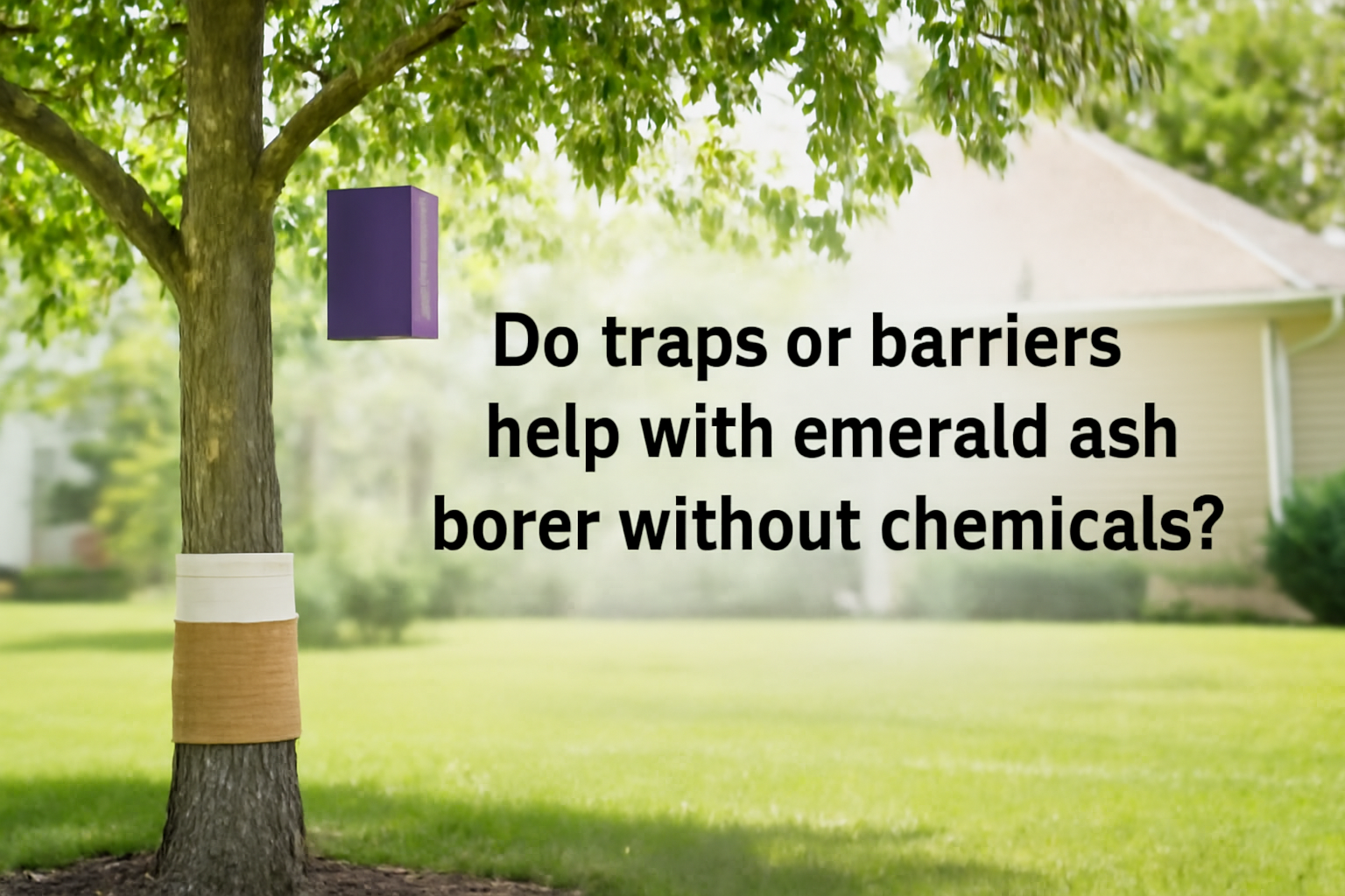 Do traps or barriers help with emerald ash borer without chemicals?