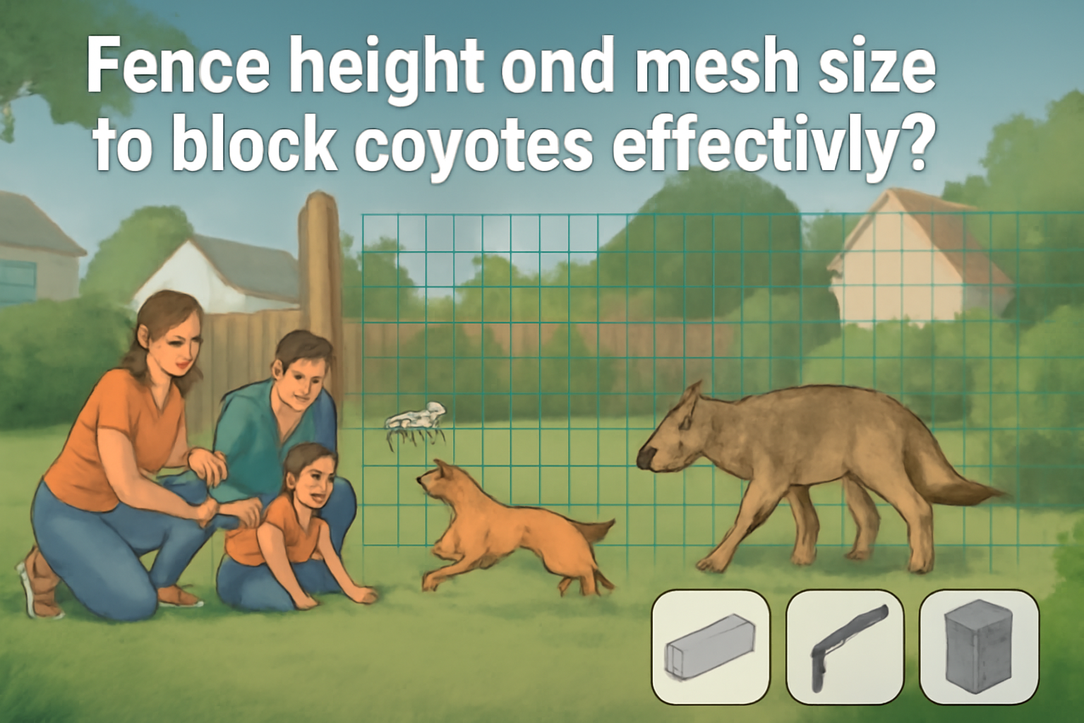 Fence height and mesh size to block coyotes effectively?