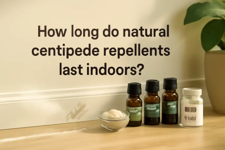 How long do natural centipedes repellents last indoors?