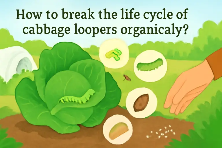 How to break the life cycle of cabbage loopers organically?