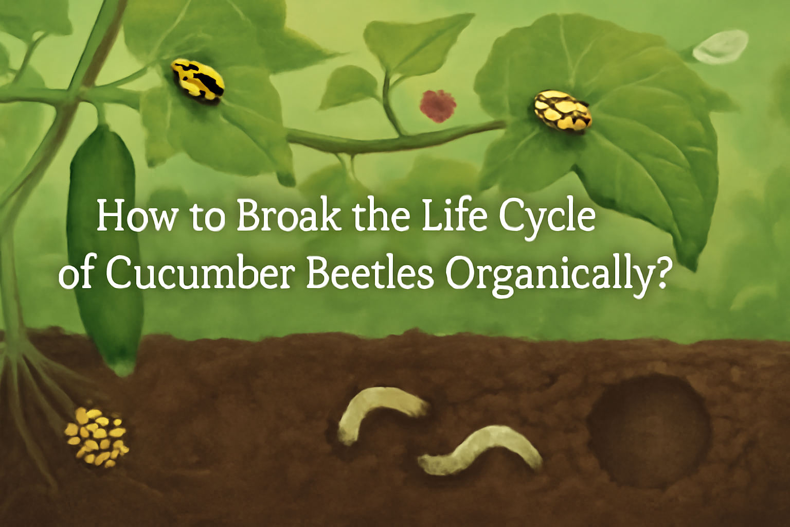 How to break the life cycle of cucumber beetles organically?
