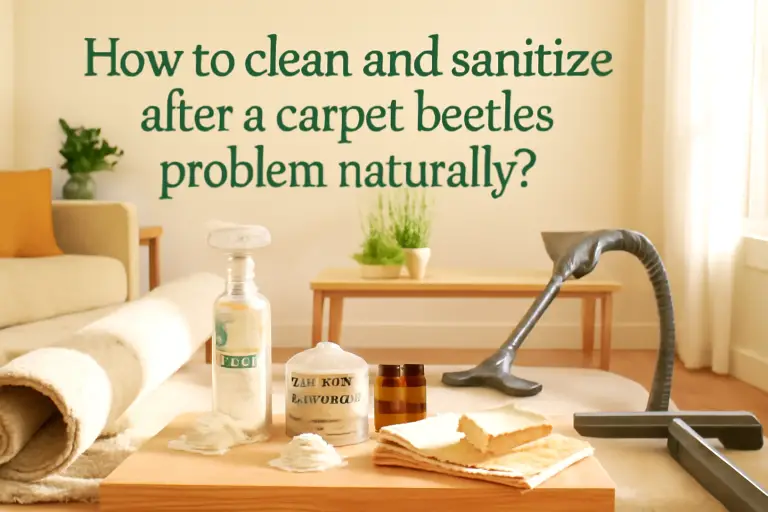How to clean and sanitize after a carpet beetles problem naturally?