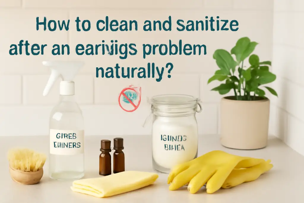 How to clean and sanitize after a earwigs problem naturally?