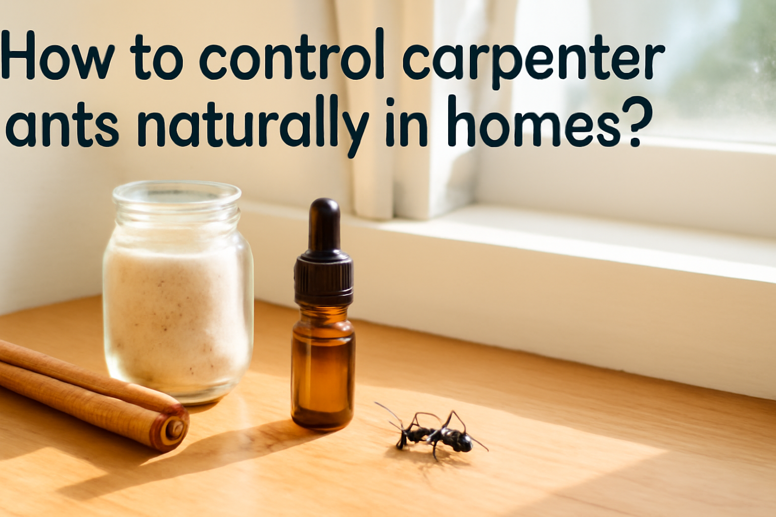 How to control carpenter ants naturally in homes?
