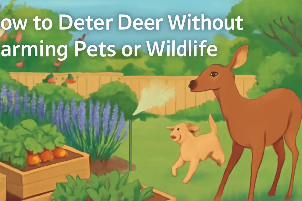 How to deter deer without harming pets or wildlife?