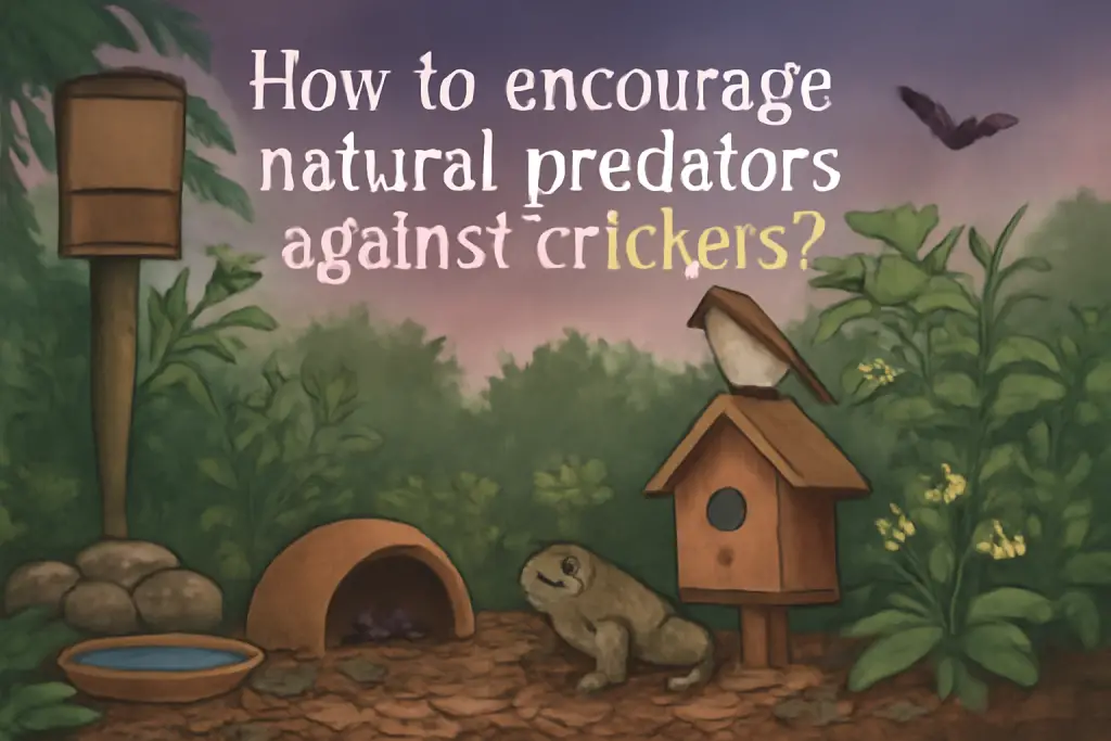 How to encourage natural predators against crickets?