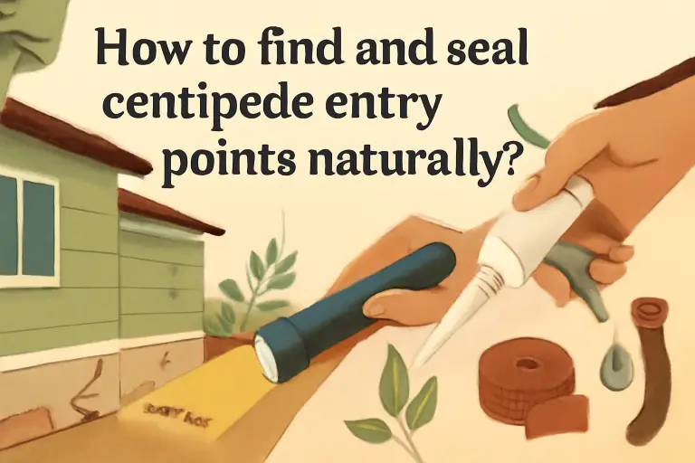 How to find and seal centipedes entry points naturally?
