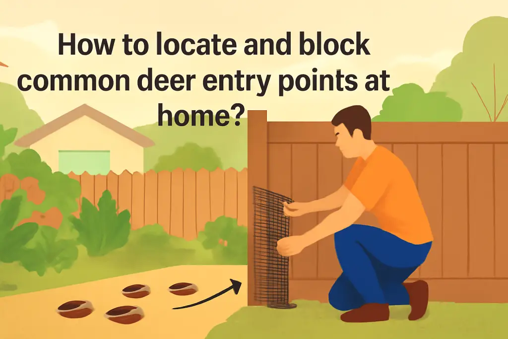 How to locate and block common deer entry points at home?