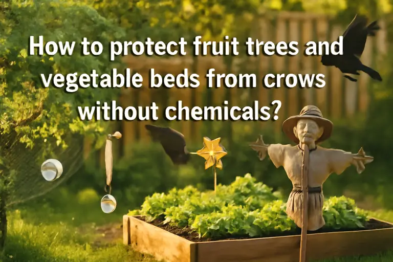 How to protect fruit trees and vegetable beds from crows without chemicals?