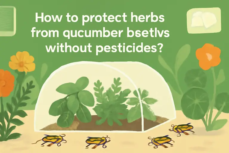 How to protect herbs from cucumber beetles without pesticides?