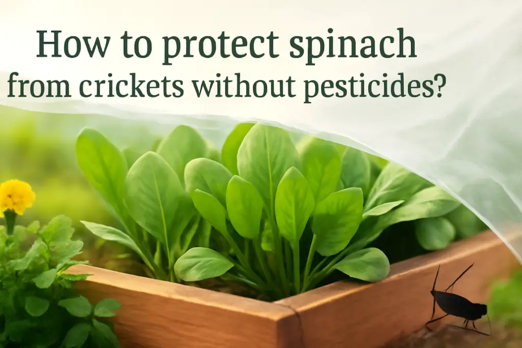 How to protect spinach from crickets without pesticides?