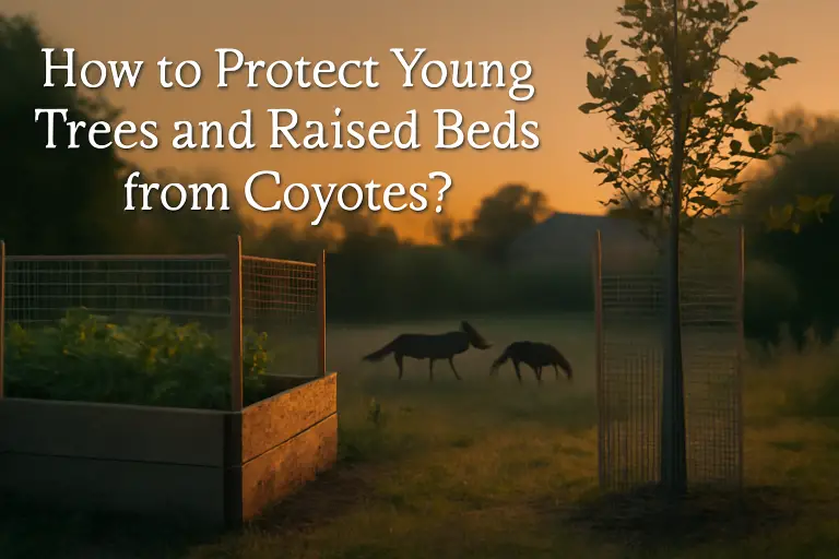 How to protect young trees and raised beds from coyotes?
