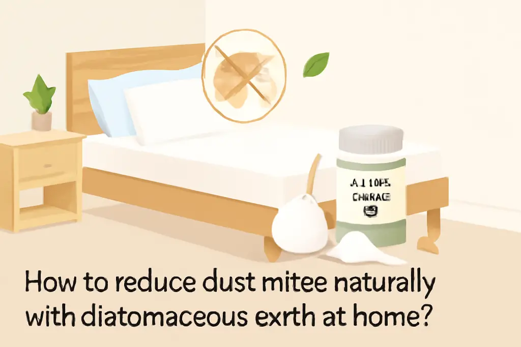 How to reduce dust mites naturally with diatomaceous earth at home?