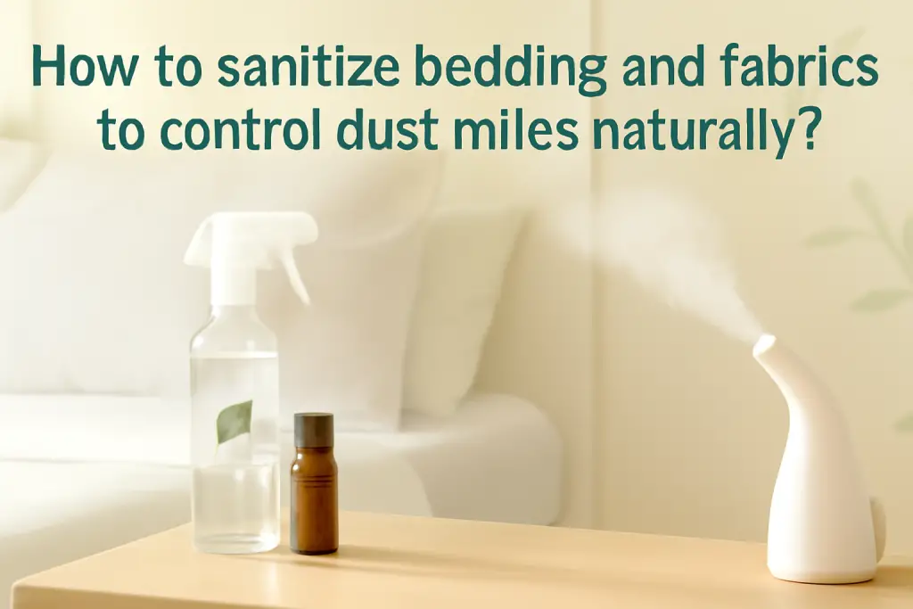 How to sanitize bedding and fabrics to control dust mites naturally?