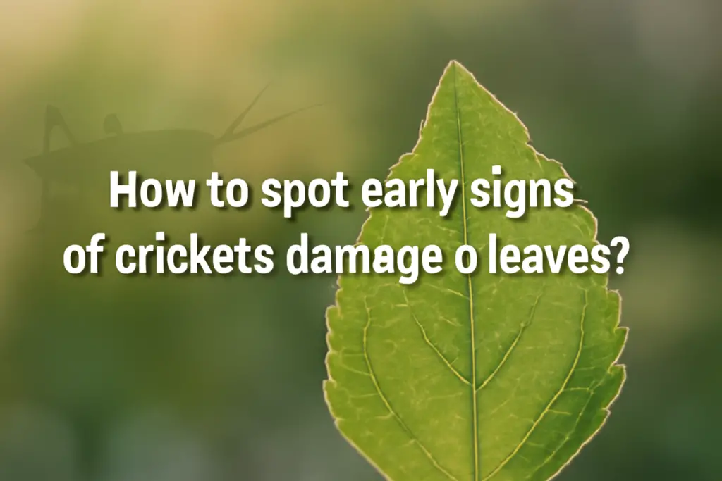 How to spot early signs of crickets damage on leaves?