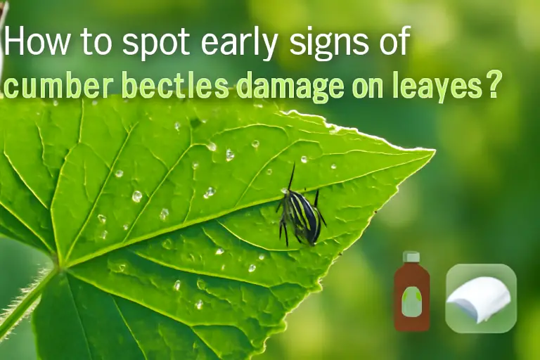 How to spot early signs of cucumber beetles damage on leaves?