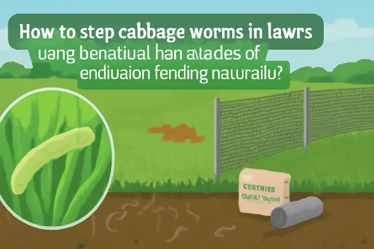 How to stop cabbage worms in lawns using beneficial nematodes or exclusion fencing naturally?