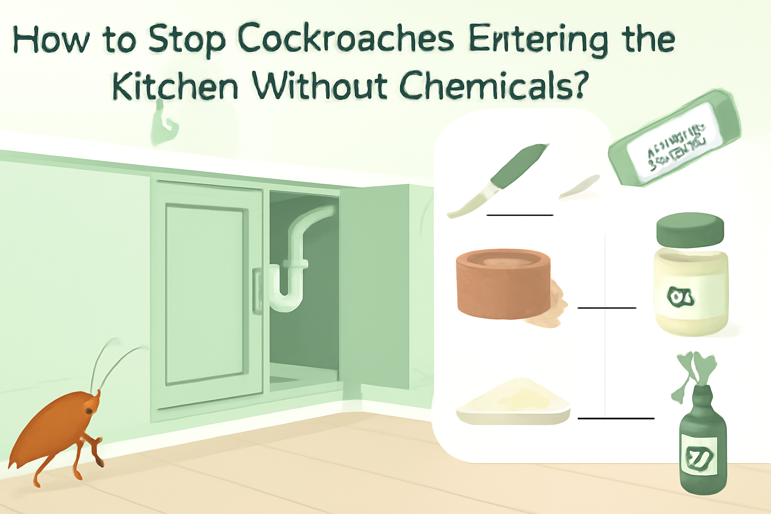 How to Stop Cockroaches Entering Kitchen Without Chemicals