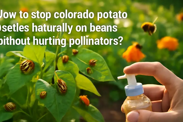 How to stop colorado potato beetles naturally on beans without hurting pollinators?