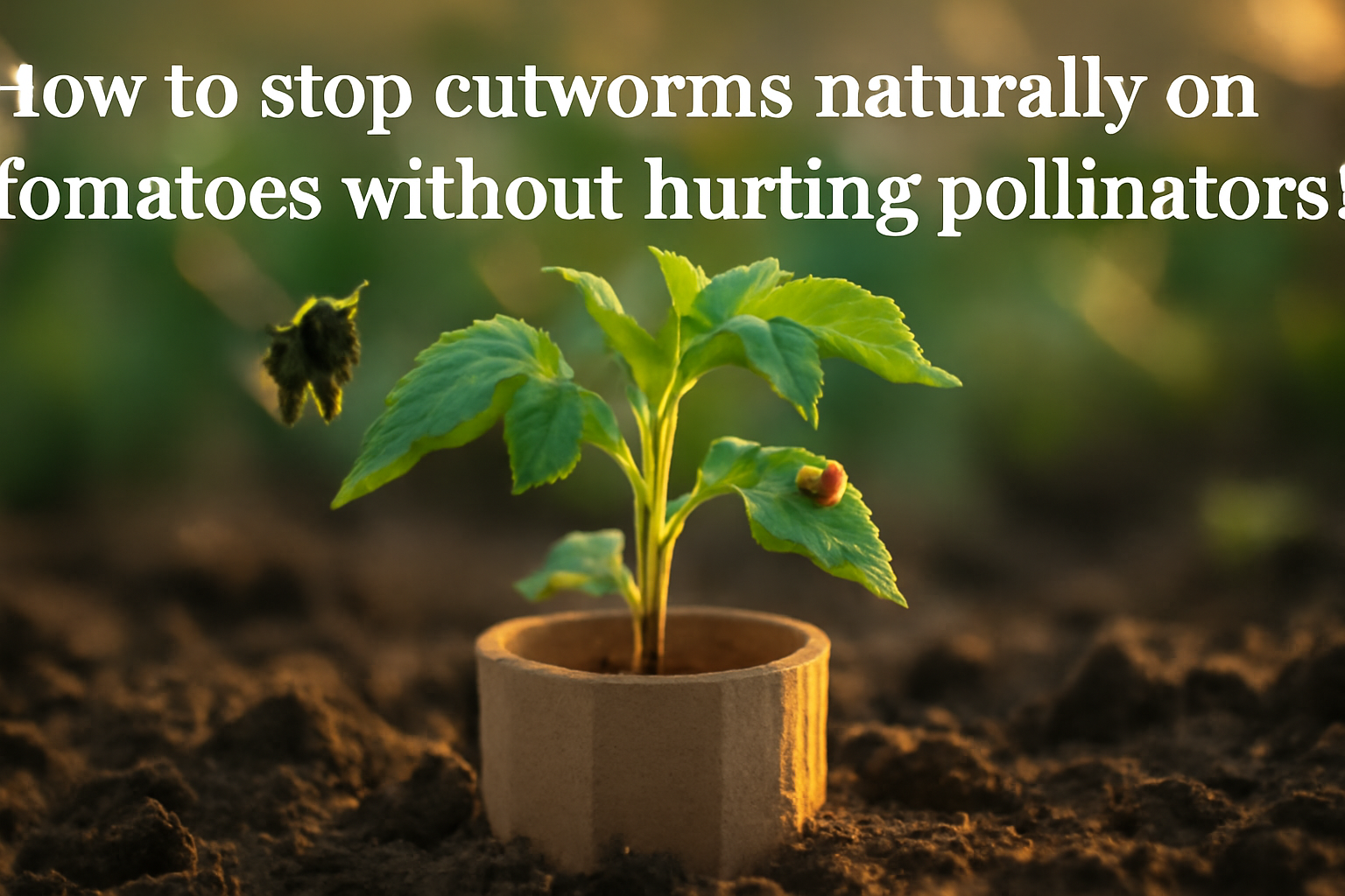 How to stop cutworms naturally on tomatoes without hurting pollinators?