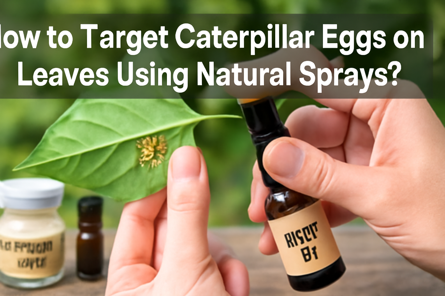 How to target caterpillars eggs on leaves using natural sprays?