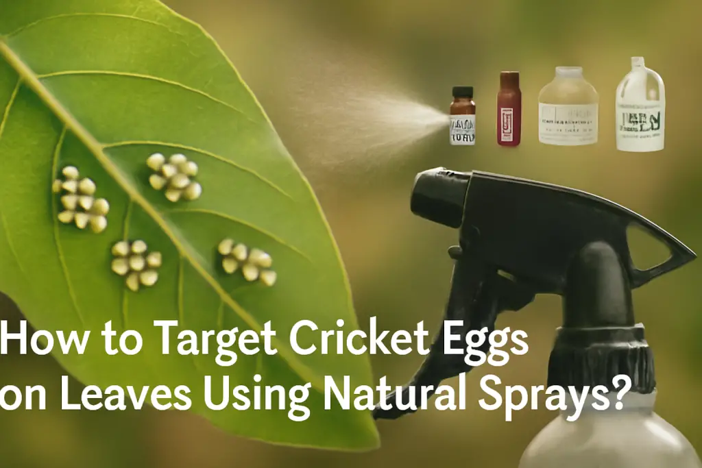 How to target crickets eggs on leaves using natural sprays?