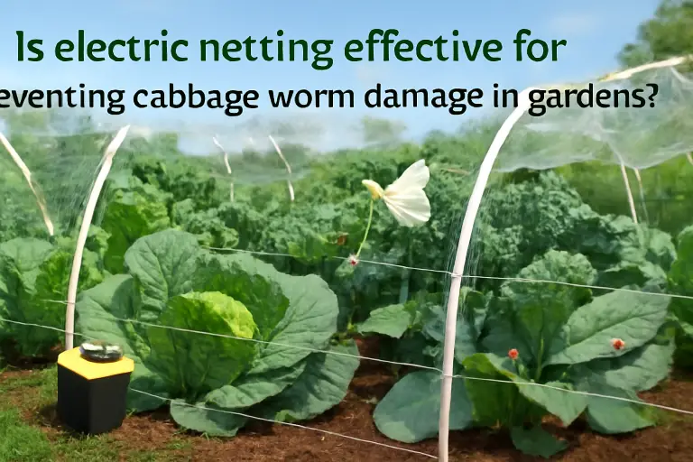 Is electric netting effective for preventing cabbage worms damage in gardens?