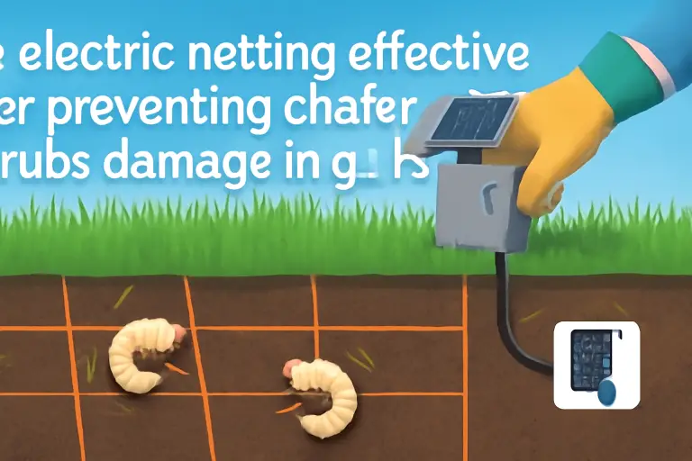 Is electric netting effective for preventing chafer grubs damage in gardens?