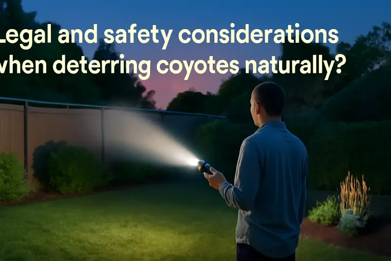 Legal and safety considerations when deterring coyotes naturally?