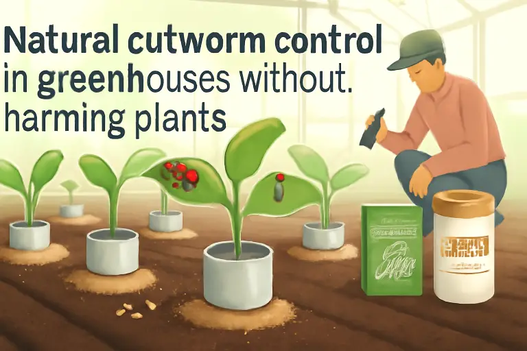 Natural cutworms control in greenhouses without harming plants?