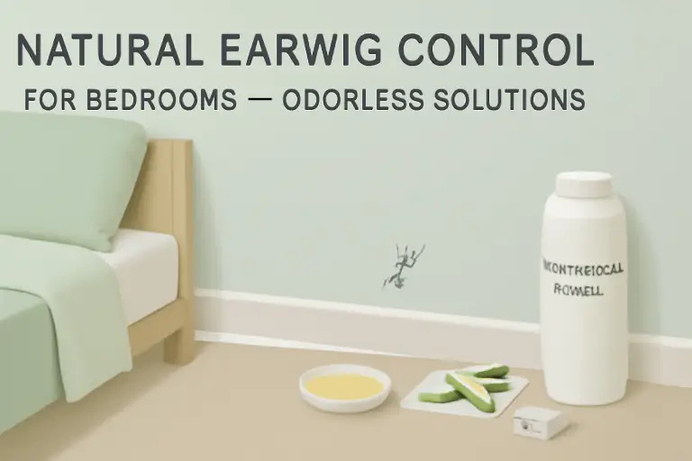 Natural earwigs control for bedrooms without strong odors?