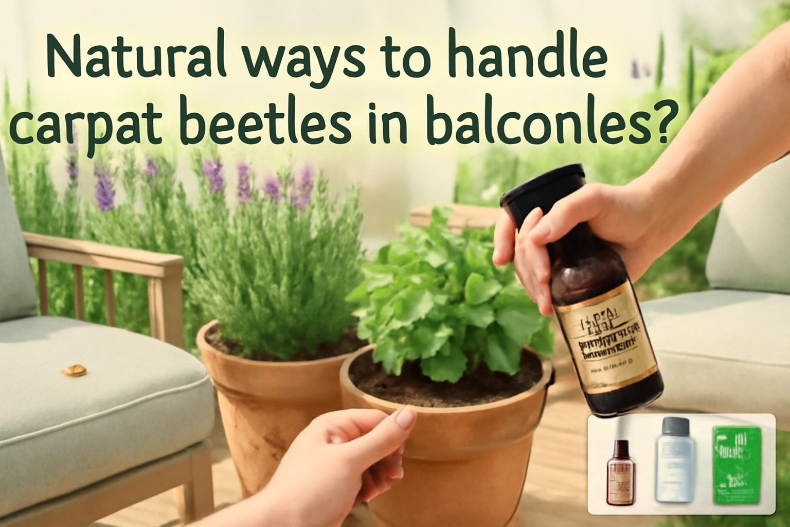 Natural ways to handle carpet beetles in balconies?