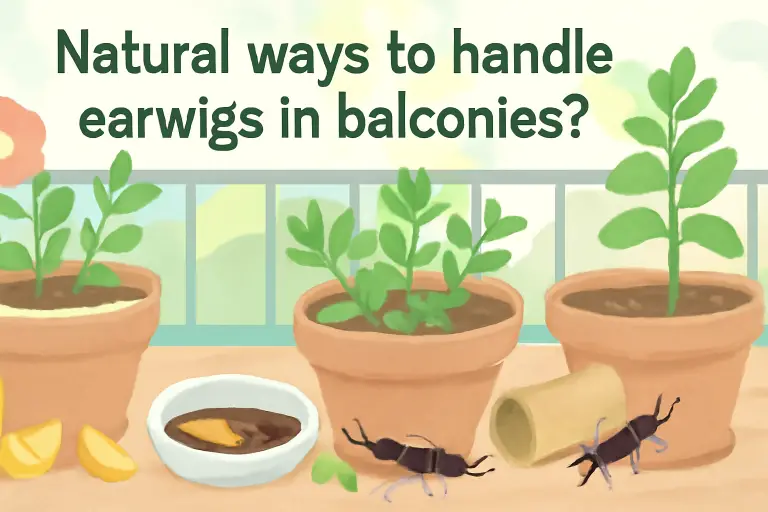 Natural ways to handle earwigs in balconies?