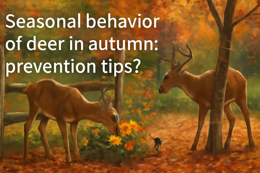 Seasonal behavior of deer in autumn: prevention tips?