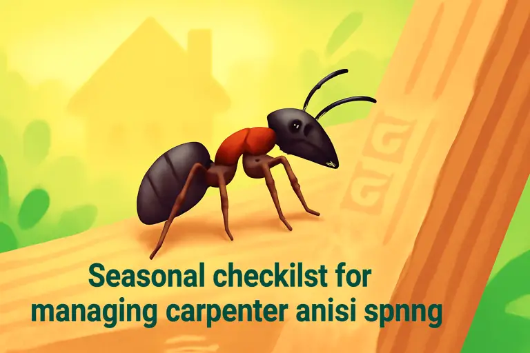 Seasonal checklist for managing carpenter ants in spring?