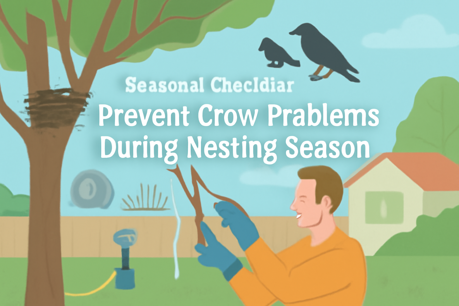 Seasonal checklist: prevent crows problems during nesting season?