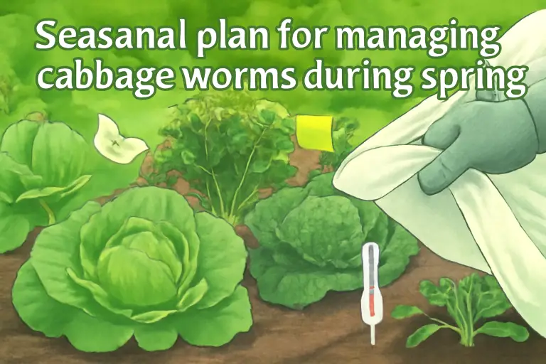 Seasonal plan for managing cabbage worms during spring?