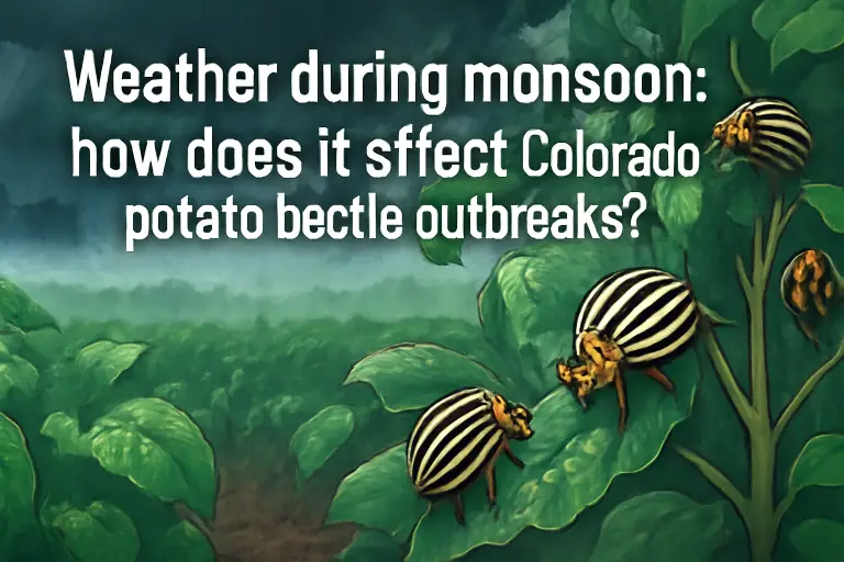 Weather during monsoon: how does it affect colorado potato beetles outbreaks?