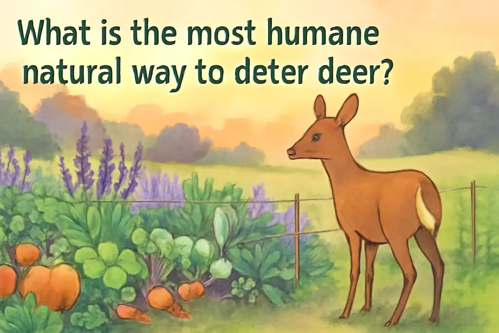 What is the most humane natural way to deter deer?