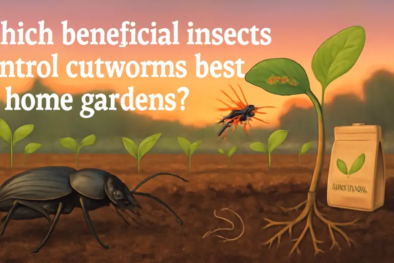 Which beneficial insects control cutworms best in home gardens?