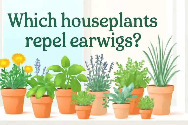 Which houseplants repel earwigs?
